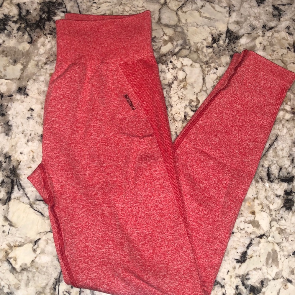 Gymshark Flex High Waisted Leggings - Red Marl/Claret